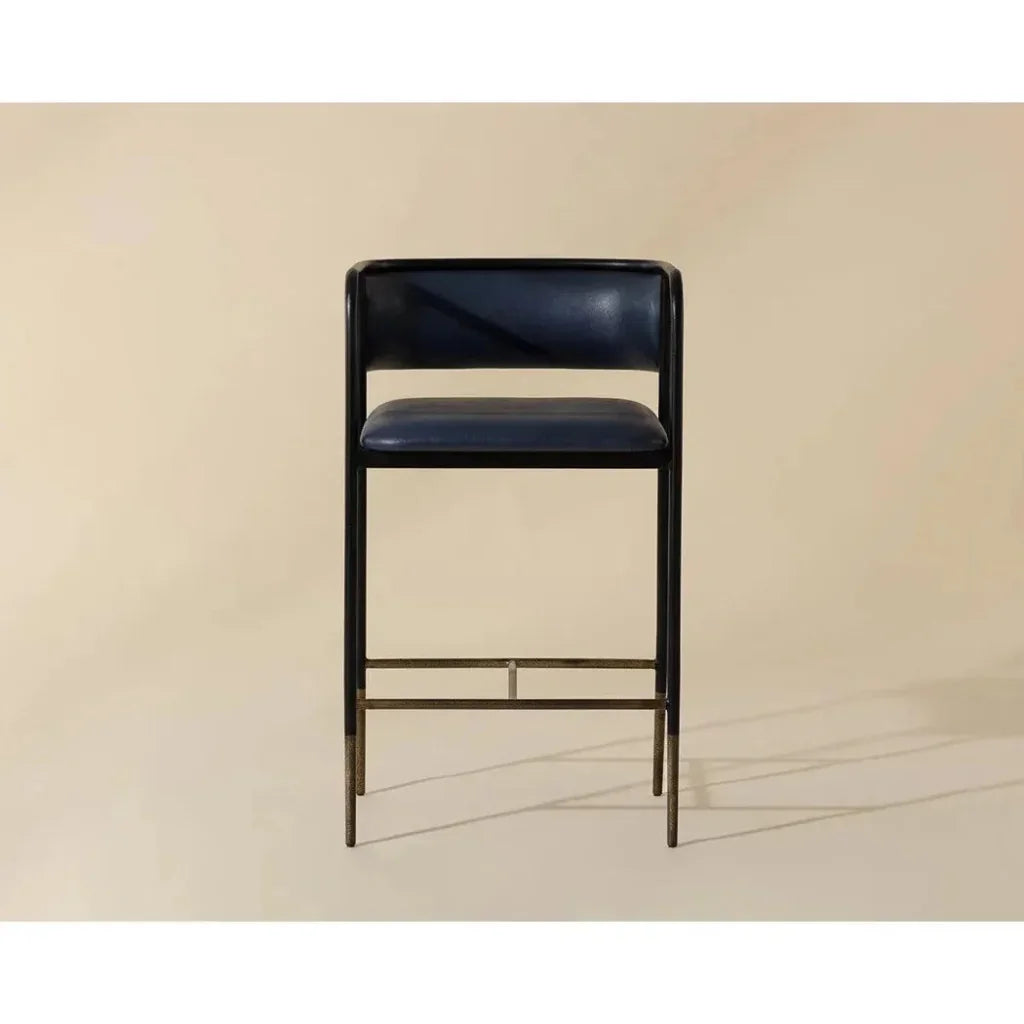 Brenan Leather Counter Stool - LOOMLAN - SUNPAN - Counter Stools