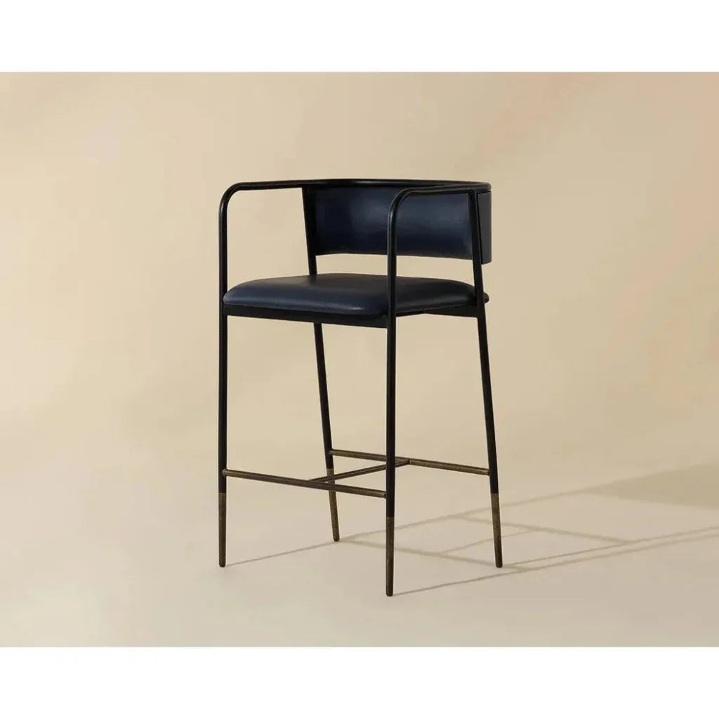Brenan Leather Counter Stool - LOOMLAN - SUNPAN - Counter Stools