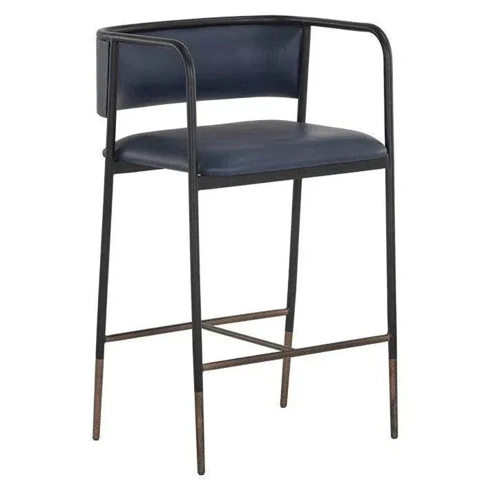 Brenan Leather Counter Stool - LOOMLAN - SUNPAN - Counter Stools