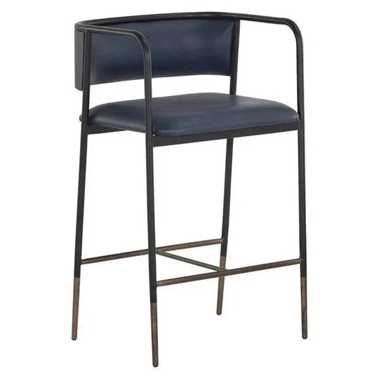 Brenan Leather Counter Stool - LOOMLAN - SUNPAN - Counter Stools