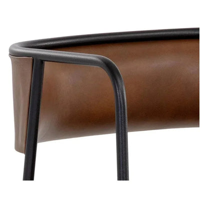 Brenan Leather Dining Armchair - LOOMLAN - SUNPAN - Dining Chairs