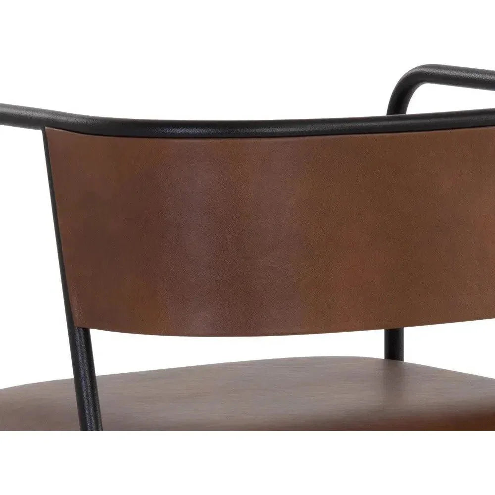 Brenan Leather Dining Armchair - LOOMLAN - SUNPAN - Dining Chairs