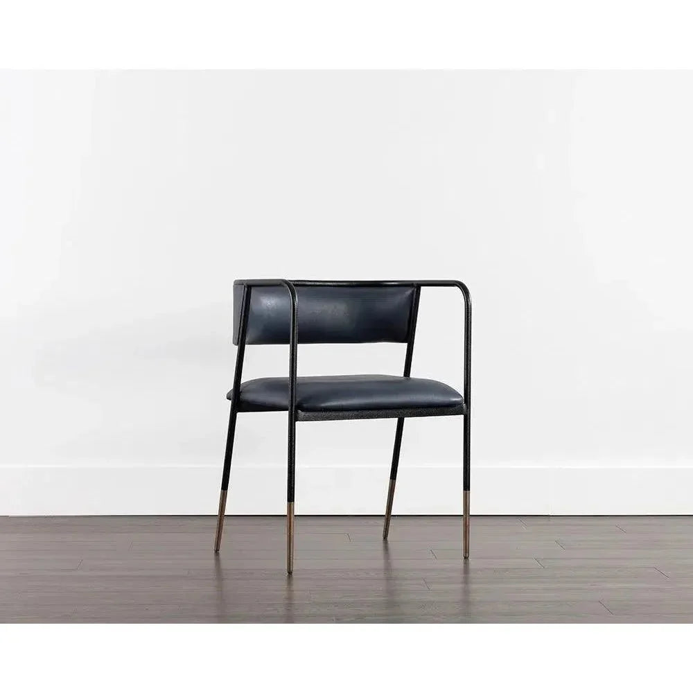 Brenan Leather Dining Armchair - LOOMLAN - SUNPAN - Dining Chairs