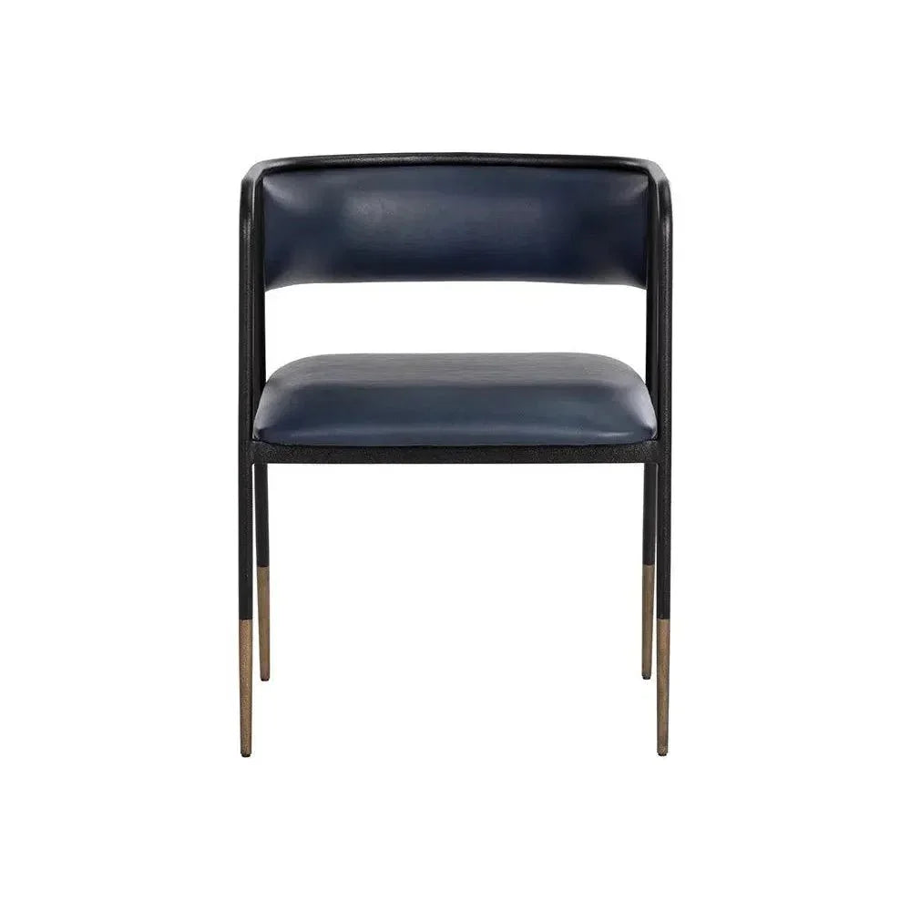 Brenan Leather Dining Armchair - LOOMLAN - SUNPAN - Dining Chairs