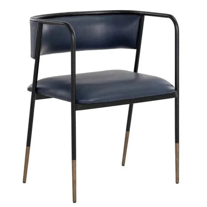 Brenan Leather Dining Armchair - LOOMLAN - SUNPAN - Dining Chairs