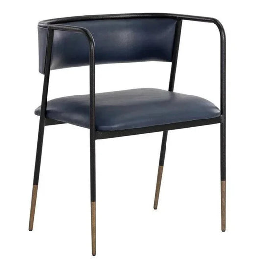 Brenan Leather Dining Armchair - LOOMLAN - SUNPAN - Dining Chairs