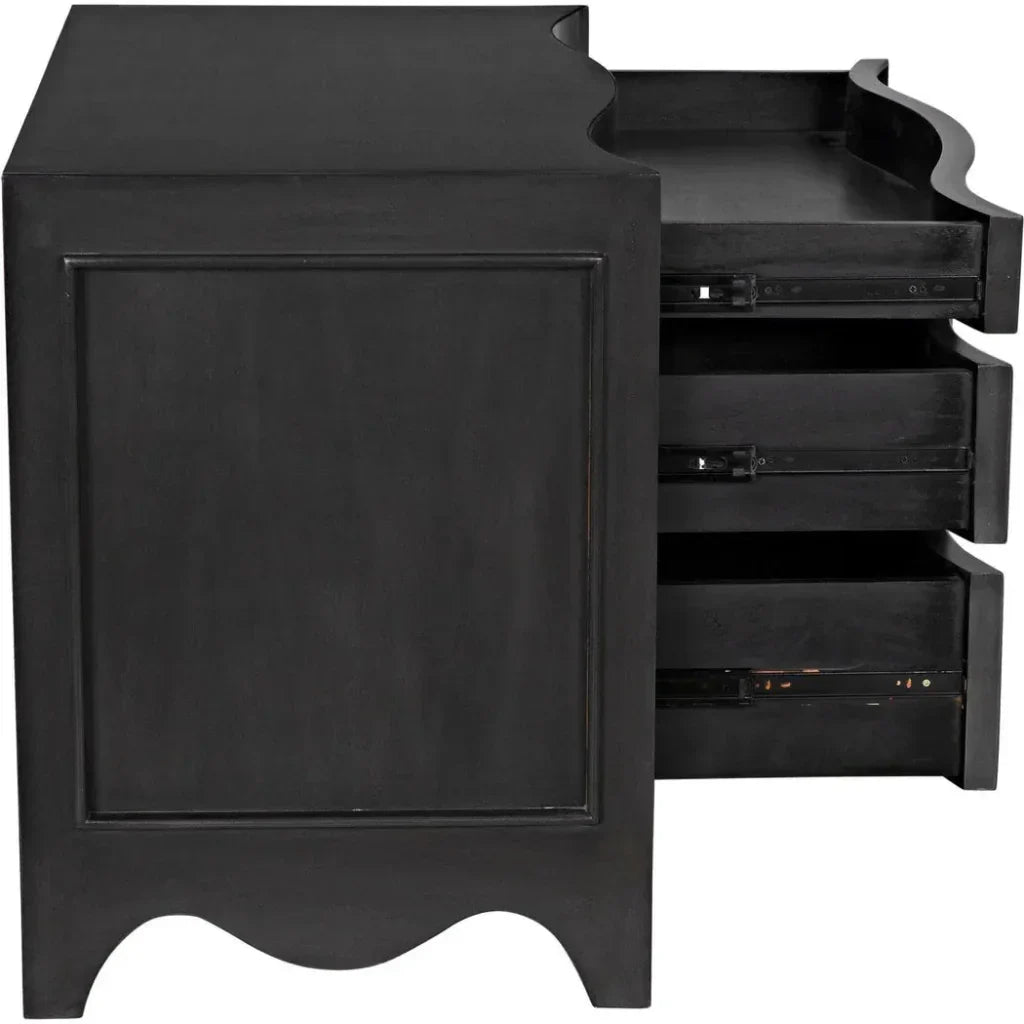 Brentford Wood Black Dresser - LOOMLAN - Noir - Dressers