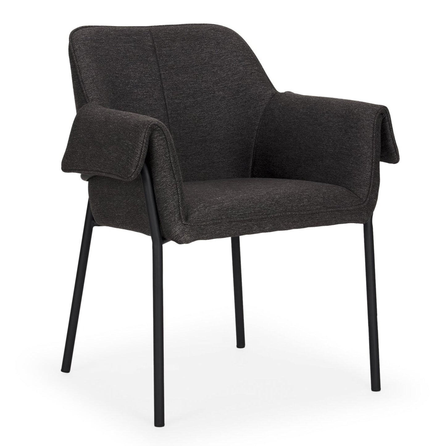 Brently Woven Fabric Dining Chair (Set of 2)