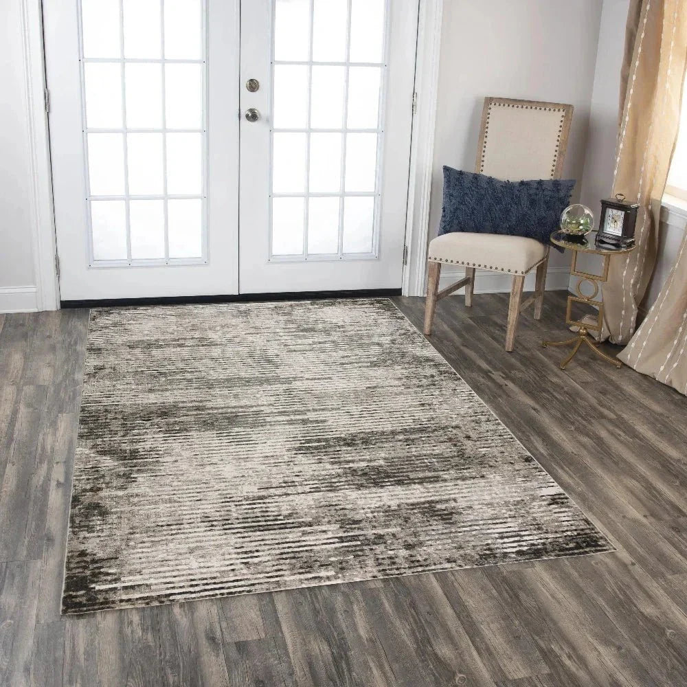 Bret Abstract Gray Area Rugs For Living Room - LOOMLAN - LOOMLAN - Area Rugs