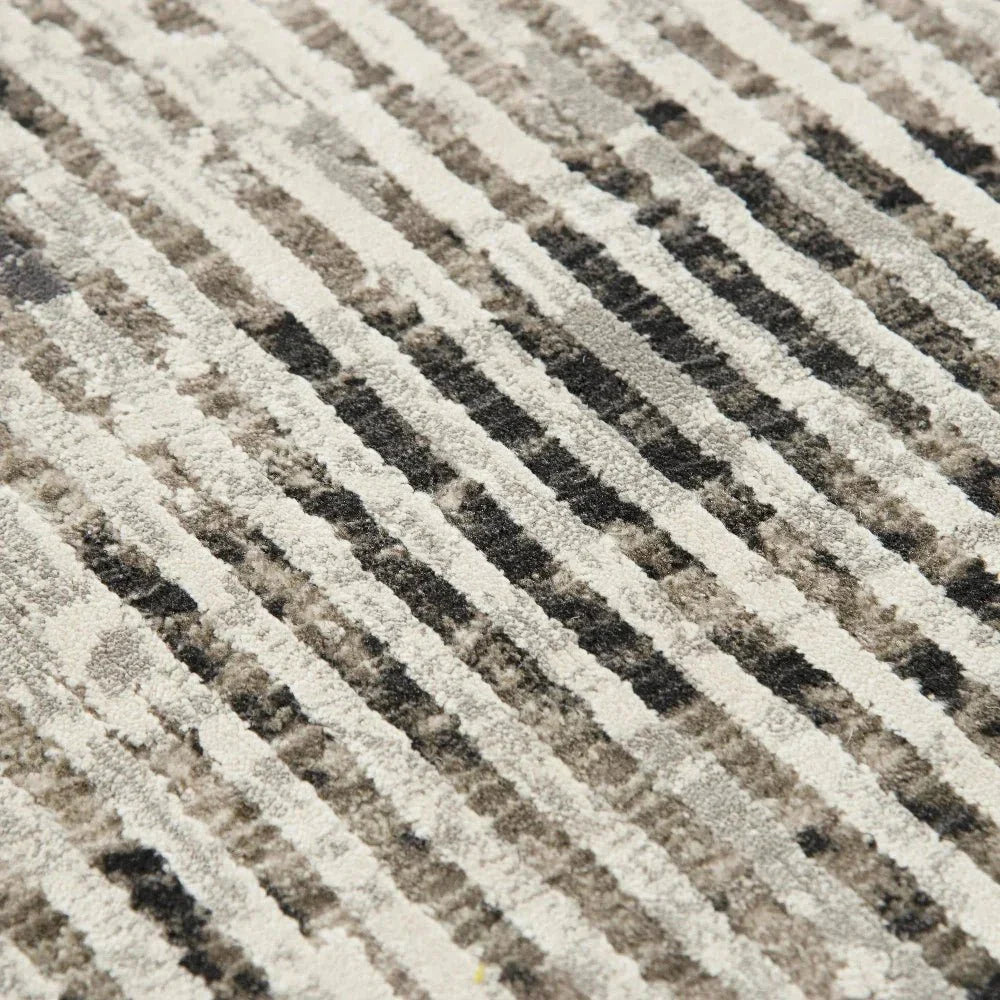 Bret Abstract Gray Area Rugs For Living Room - LOOMLAN - LOOMLAN - Area Rugs