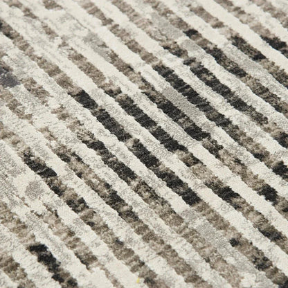 Bret Abstract Gray Area Rugs For Living Room - LOOMLAN - LOOMLAN - Area Rugs