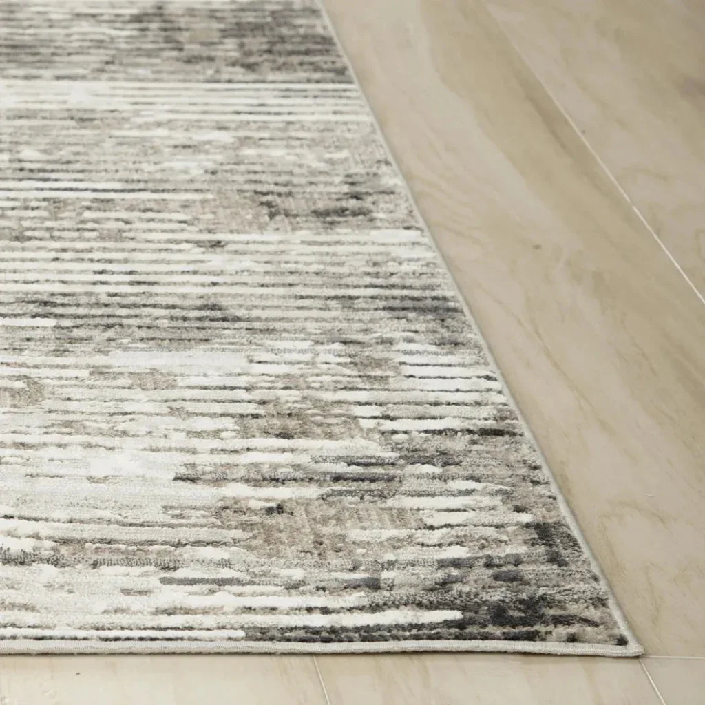 Bret Abstract Gray Area Rugs For Living Room - LOOMLAN - LOOMLAN - Area Rugs