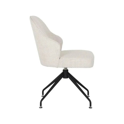 Bretta Leather Swivel Armless Dining Chair - LOOMLAN - SUNPAN - Dining Chairs