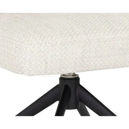 Bretta Leather Swivel Armless Dining Chair - LOOMLAN - SUNPAN - Dining Chairs