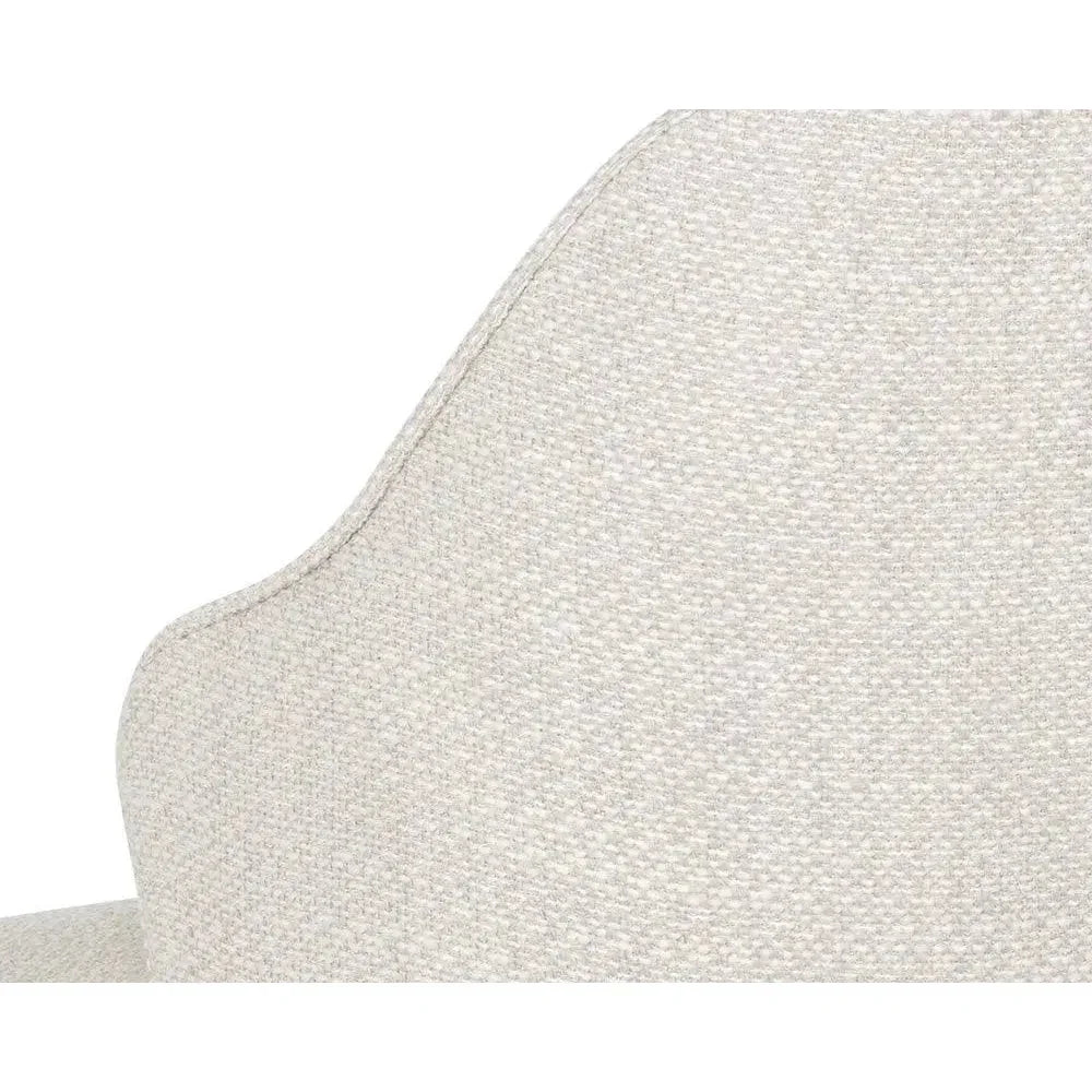 Bretta Leather Swivel Armless Dining Chair - LOOMLAN - SUNPAN - Dining Chairs