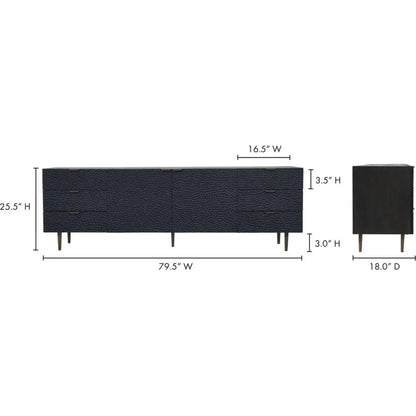 Breu Modern Black Buffet Credenza - LOOMLAN - Moe's Home - Sideboards