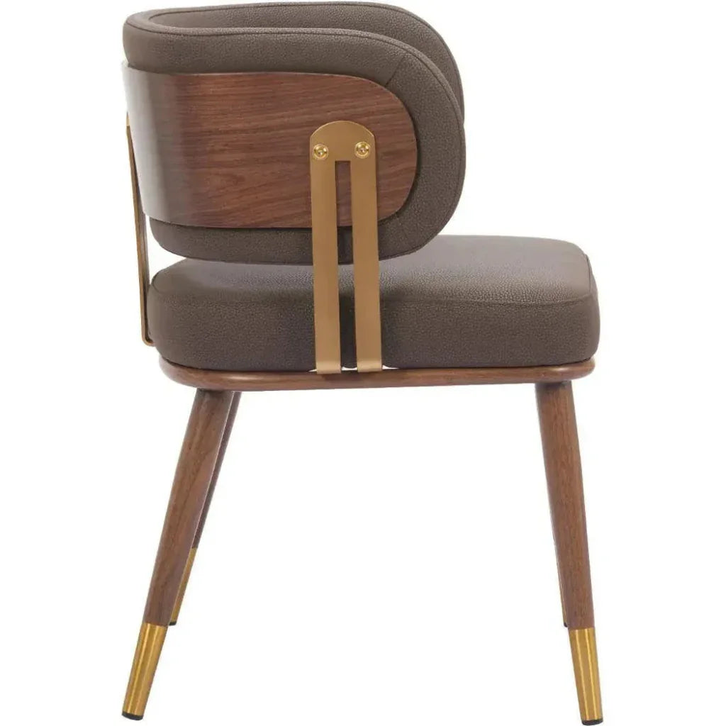 Brew Wood & Steel Brown Dining Chair 2PC - LOOMLAN - Zuo Modern - Dining Chairs