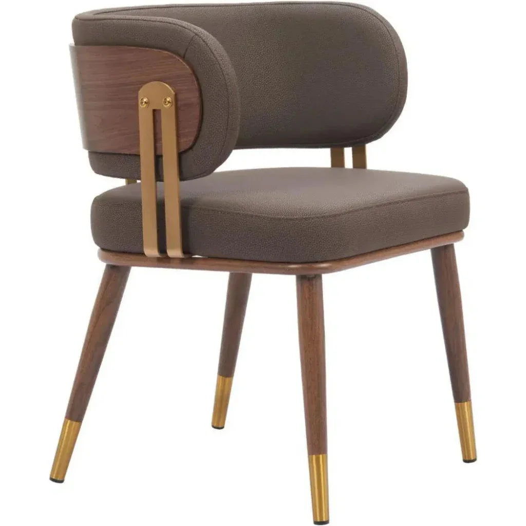 Brew Wood & Steel Brown Dining Chair 2PC - LOOMLAN - Zuo Modern - Dining Chairs