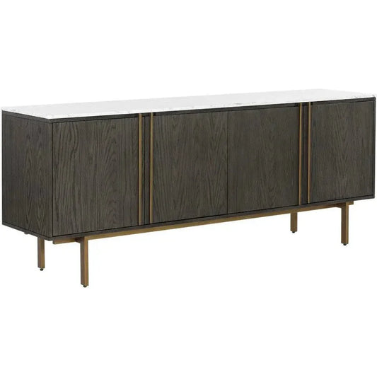 Briar Wooden Marble Top Sideboard - LOOMLAN - SUNPAN - Sideboards