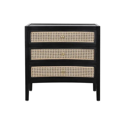 Bricee Sustainable Wood 3 Drawers Side Table - LOOMLAN - Artesia - Nightstands