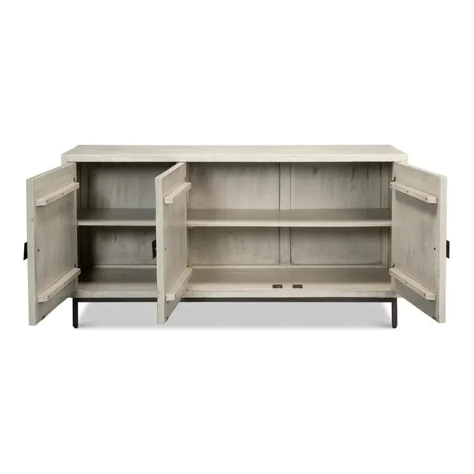 Bricka Three Door Credenza for Dining Room - LOOMLAN - Sarreid - Sideboards