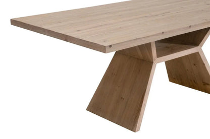 Bridge Wooden Rectangular Dining Table-Dining Tables-Essentials For Living-LOOMLAN