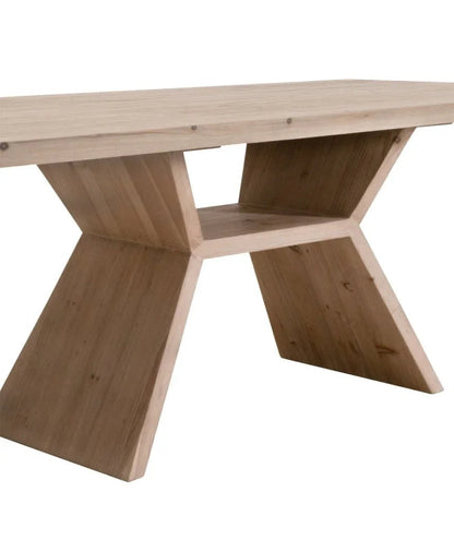 Bridge Wooden Rectangular Dining Table-Dining Tables-Essentials For Living-LOOMLAN