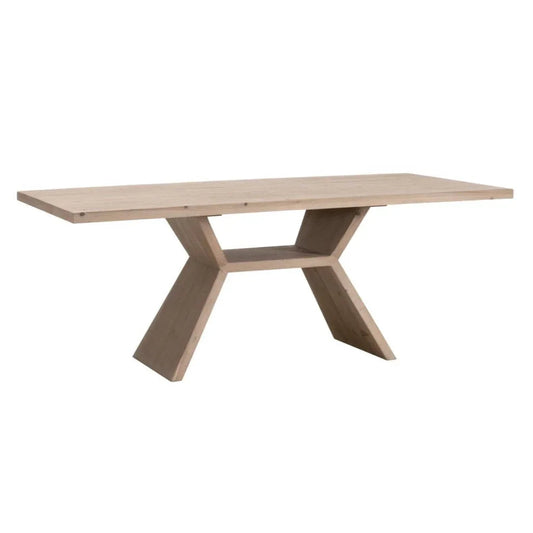 Bridge Wooden Rectangular Dining Table-Dining Tables-Essentials For Living-LOOMLAN