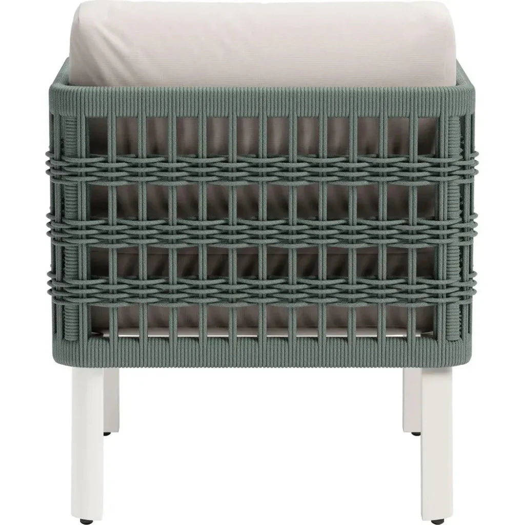 Bridgehampton Aluminum White Armchair-Outdoor Accent Chairs-Zuo Modern-LOOMLAN