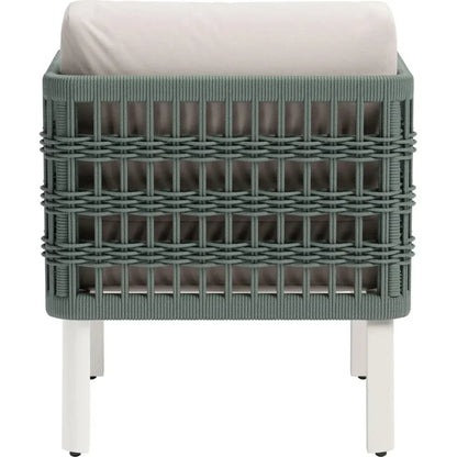 Bridgehampton Aluminum White Armchair-Outdoor Accent Chairs-Zuo Modern-LOOMLAN