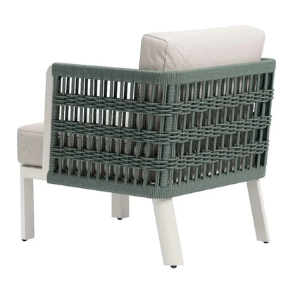 Bridgehampton Aluminum White Armchair-Outdoor Accent Chairs-Zuo Modern-LOOMLAN