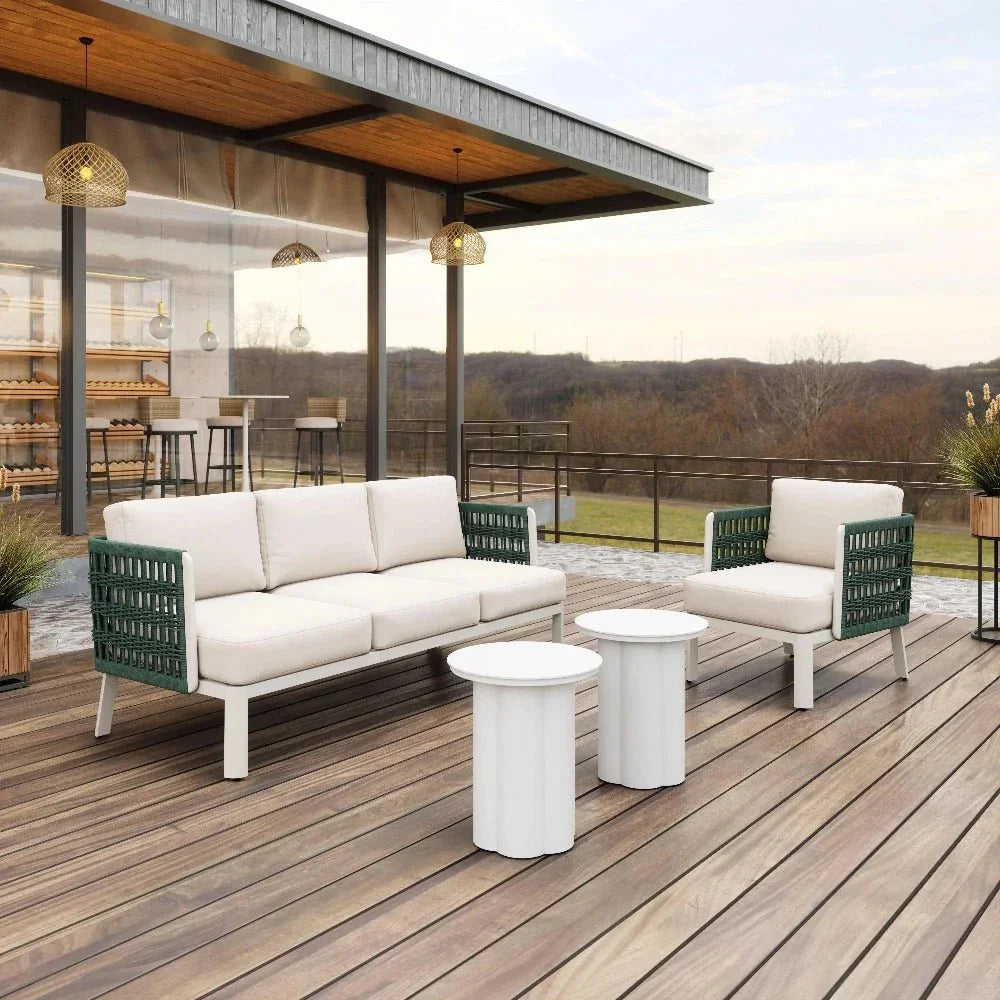 Bridgehampton White Sofa Washable Cushion - LOOMLAN - Zuo Modern - Outdoor Sofas & Loveseats