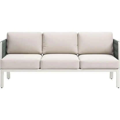 Bridgehampton White Sofa Washable Cushion - LOOMLAN - Zuo Modern - Outdoor Sofas & Loveseats