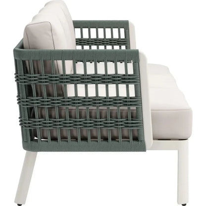 Bridgehampton White Sofa Washable Cushion - LOOMLAN - Zuo Modern - Outdoor Sofas & Loveseats