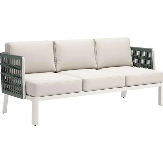 Bridgehampton White Sofa Washable Cushion - LOOMLAN - Zuo Modern - Outdoor Sofas & Loveseats