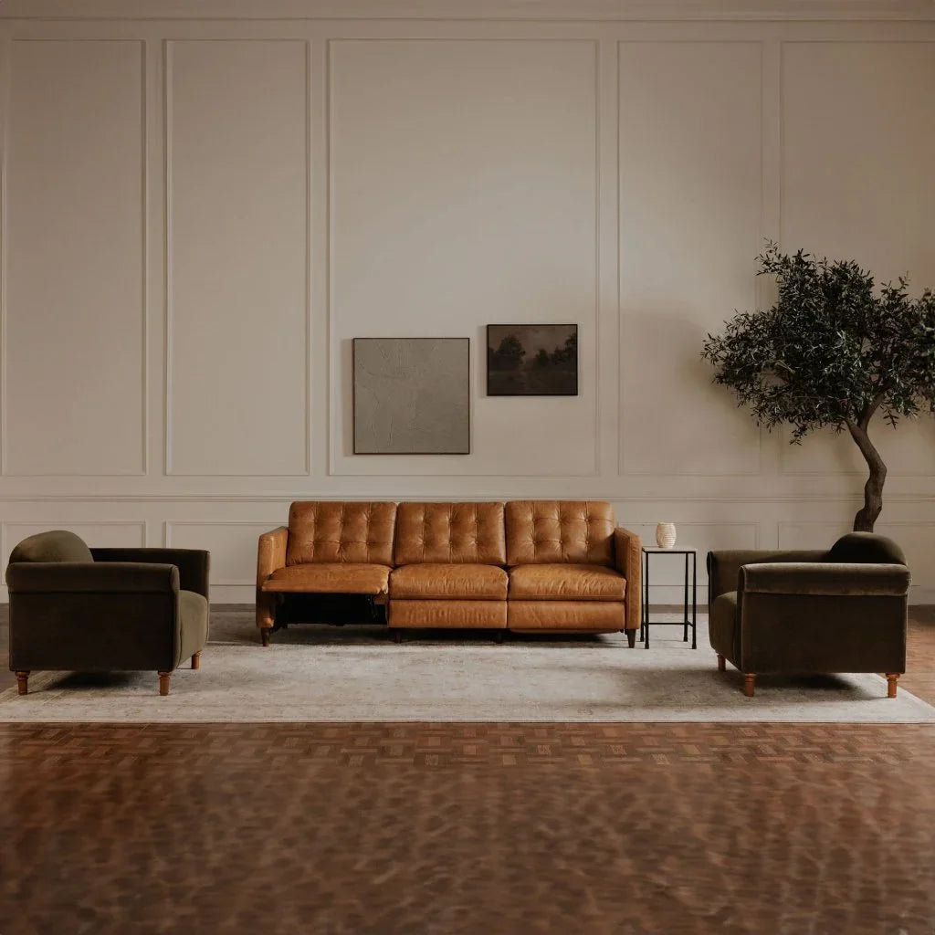 Bridgers Dual Controls Power Recliner Sofa - LOOMLAN - Moe's Home - Sofas & Loveseats