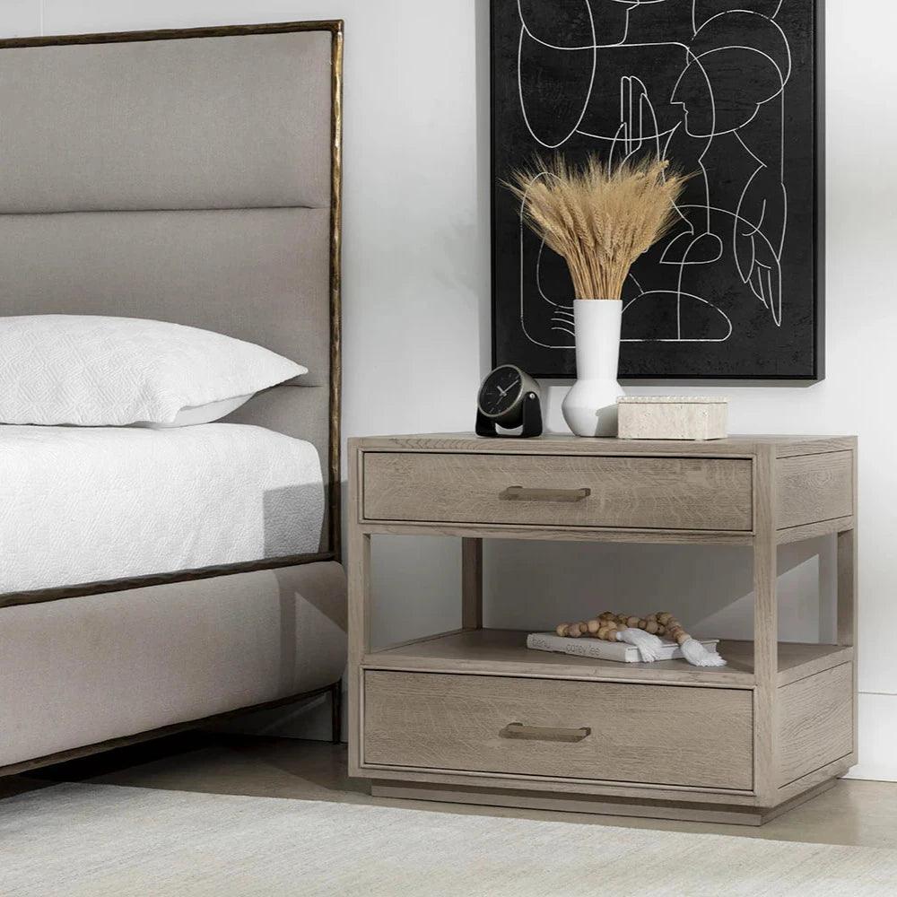 Bridgerton Nightstand Modern With Handles - LOOMLAN - SUNPAN - Nightstands