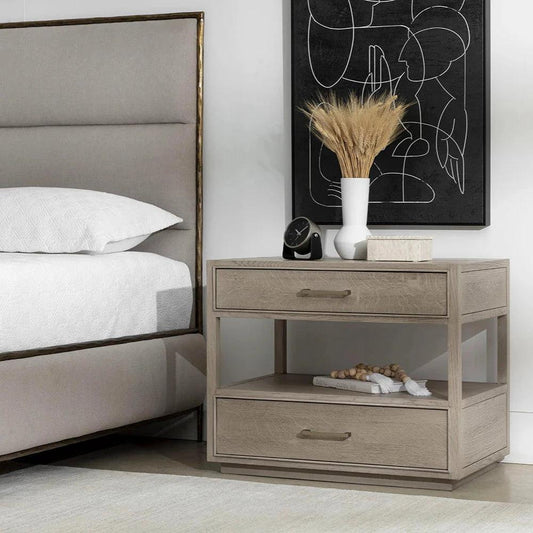Bridgerton Nightstand Modern With Handles - LOOMLAN - SUNPAN - Nightstands