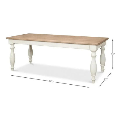 Brie Dining Table Seats 8 People-Dining Tables-Sarreid-LOOMLAN