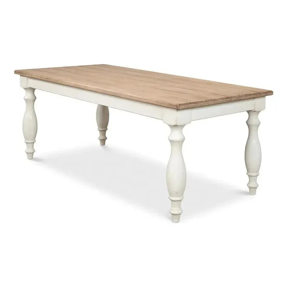 Brie Dining Table Seats 8 People-Dining Tables-Sarreid-LOOMLAN