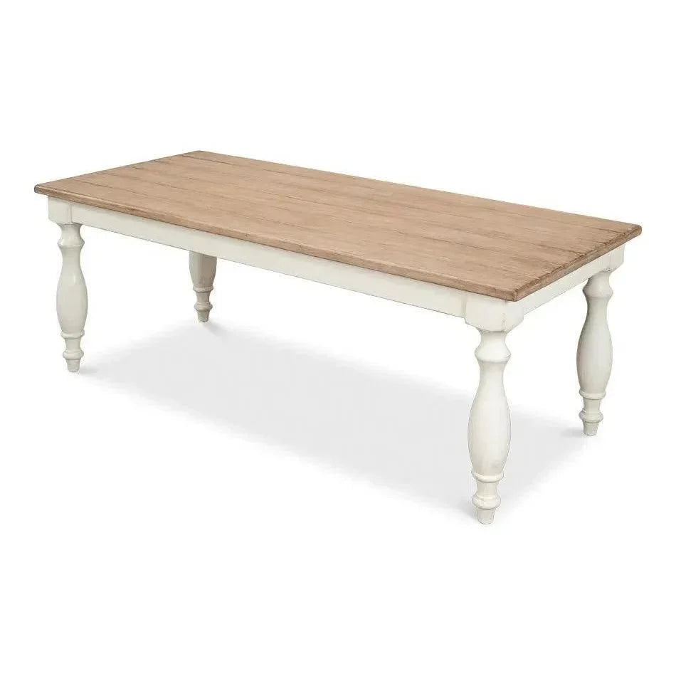 Brie Dining Table Seats 8 People-Dining Tables-Sarreid-LOOMLAN