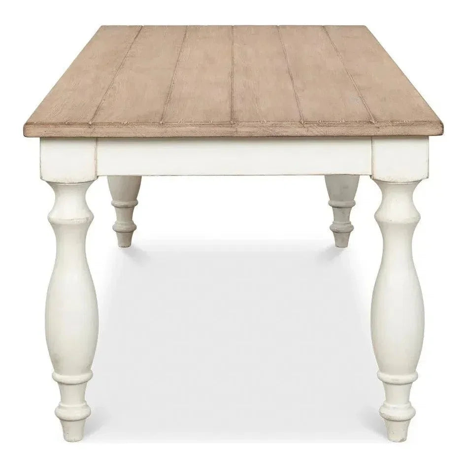 Brie Dining Table Seats 8 People-Dining Tables-Sarreid-LOOMLAN