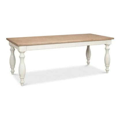 Brie Dining Table Seats 8 People-Dining Tables-Sarreid-LOOMLAN