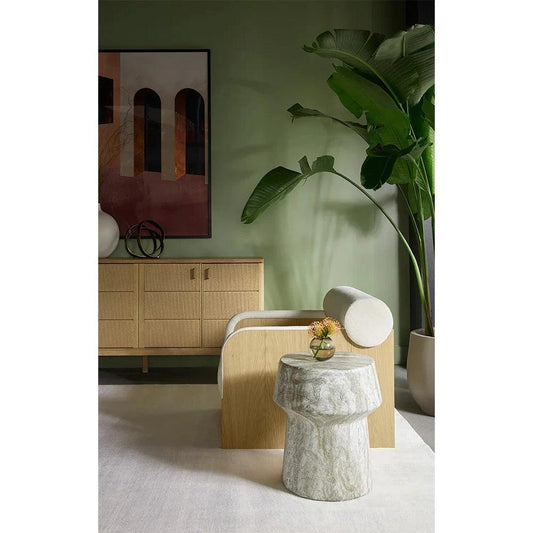 Brie End Table - Contemporary Grey Concrete - LOOMLAN - SUNPAN - Side Tables