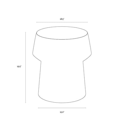 Brie End Table - Contemporary Grey Concrete - LOOMLAN - SUNPAN - Side Tables