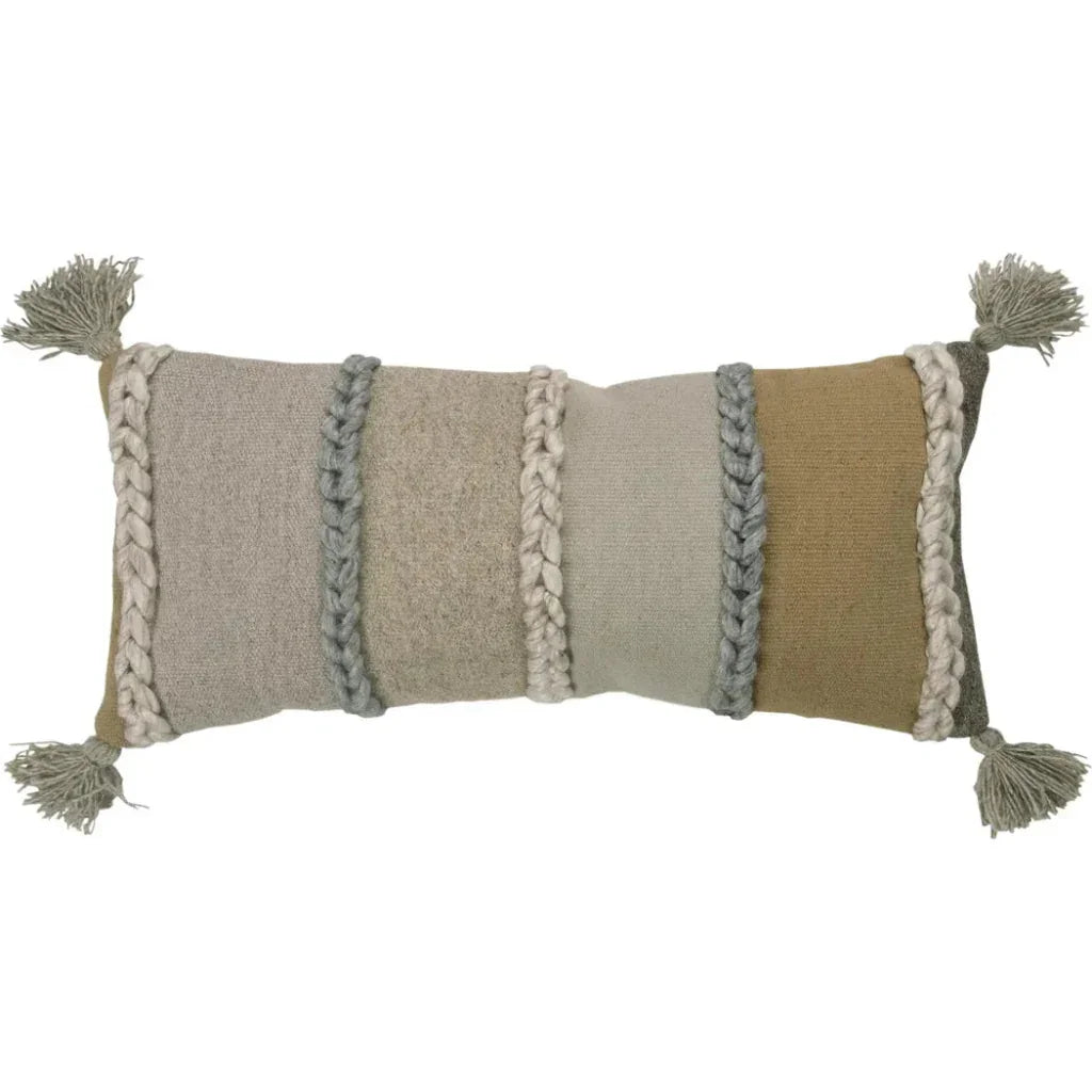 Brie Tan Lumbar Pillow With Down Insert - LOOMLAN - LOOMLAN - Throw Pillows