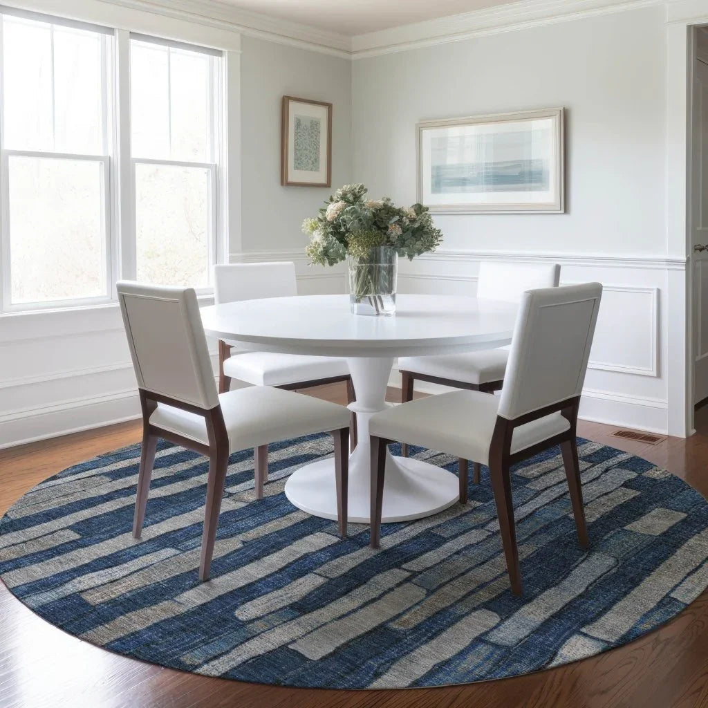 Brienna Blue Washable Indoor - Outdoor Rug - LOOMLAN - LOOMLAN Rugs - Outdoor Rugs