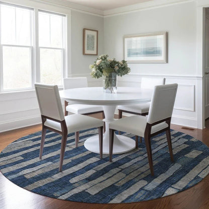 Brienna Blue Washable Indoor - Outdoor Rug - LOOMLAN - LOOMLAN Rugs - Outdoor Rugs