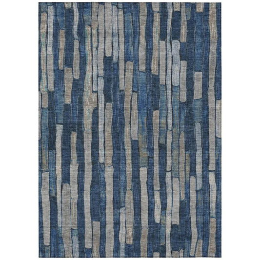 Brienna Blue Washable Indoor - Outdoor Rug - LOOMLAN - LOOMLAN Rugs - Outdoor Rugs