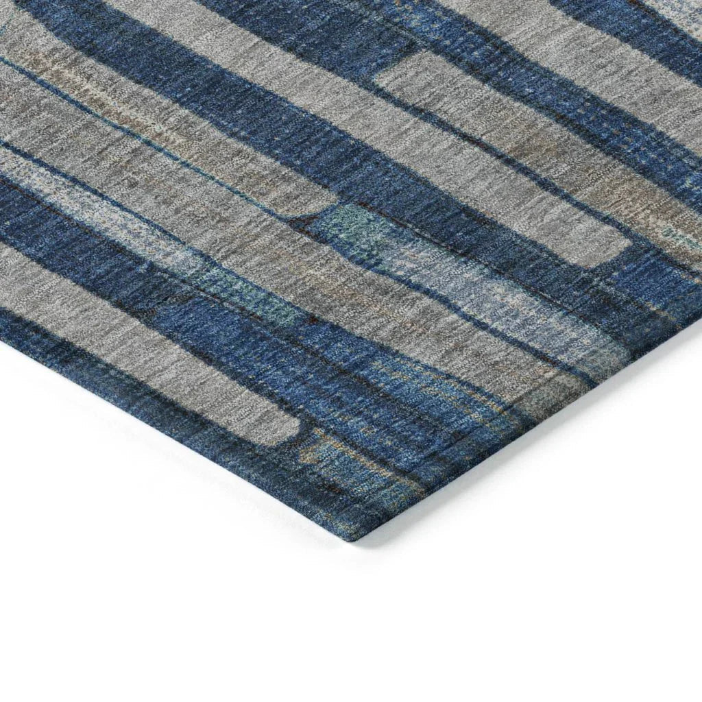 Brienna Blue Washable Indoor - Outdoor Rug - LOOMLAN - LOOMLAN Rugs - Outdoor Rugs